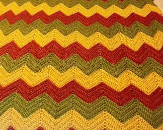 Shiny Chevrons Crochet Blanket