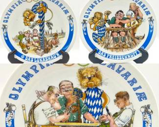 (3) 1972 Munich Olympics Seltmann Weiden porcelain collector plates