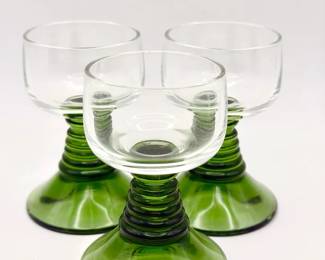 (3) Vintage Beehive Cordial Glasses