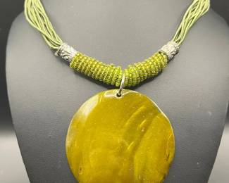 Bold Olive Green Necklace