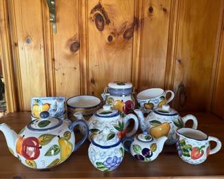 Ceramic Tea Pots And Cups Lot