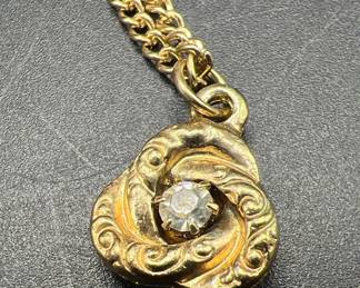 18KT Gold Tone Pendant Necklace