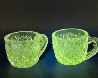 (2) Westmoreland clear glass child's punch cups