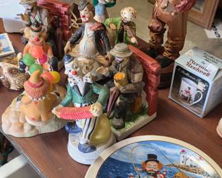 Collectables Emmett Kelly and Red Skelton Clowns