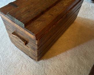 Antique primitive trunk