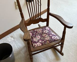 Antique Oak Childs rocker
