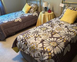 Brass twin beds