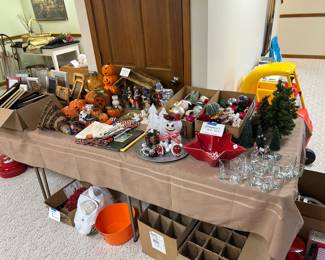 Christmas and Halloween decorations