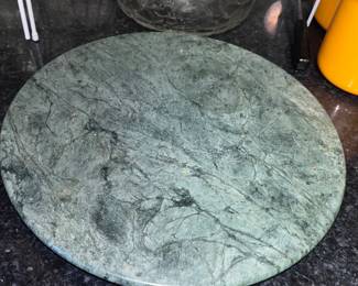 Green Marble Spinning Lazy Susan