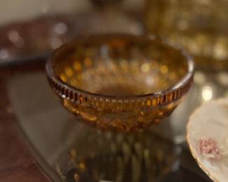 Amber Glass Dish