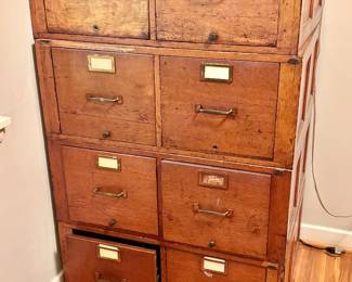 Early Oak Filing Cabinets
