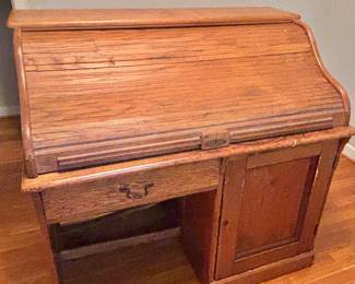 Oak Roll Top Desk