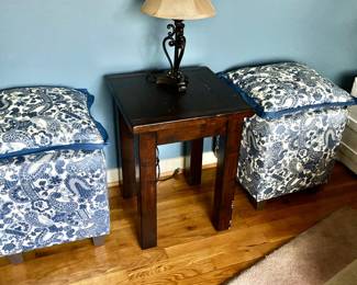 Cute Stools and Lamp Table