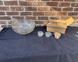 CRYSTAL PUNCHBOWL, CUPS