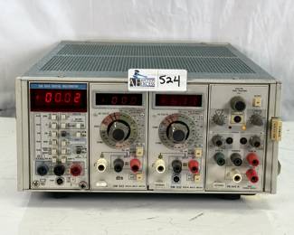 Tektronix 504 Modular Frame w/ (1) DM 501A Digital Multi Meter, (2) DM 502 Digital Multi-Meter, (1) PS 503A Dual Power Supply