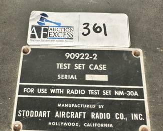 Stoddart Aircraft Radio NM-30A Radio Interference Meter w/ Cabling + Stoddard 90922-2 Test Set Case