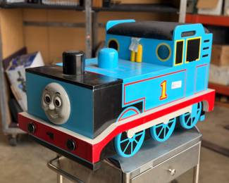 Vintage Official Thomas The Train Tank Engine Large Wooden Bench Storage Bin Toy Chest