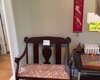 SETTEE AND MATCHING CHAIR