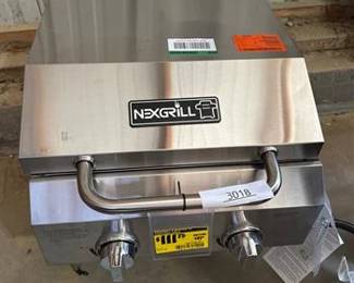 2-Burner Portable Propane Gas Table Top Grill in Stainless Steel
