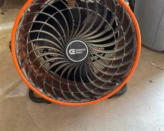 Commercial Electric 16 in. 3-Speed Floor Fan in Orange High Velocity Turbo
