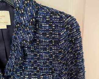 M31 - $45. Kate Spade Tari Jacket Rendezvous. Blue Tweed. Size 2.
