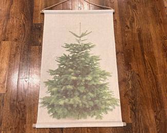 M18 - $15. Pine Tree / Christmas Tree print on Canvas. Measures 25" x 37" tall.