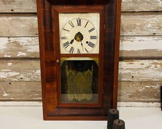 M32 - $40. Jerome & Co. New Haven Conn. Thirty Hour Clock. Missing pendulum - untested.
