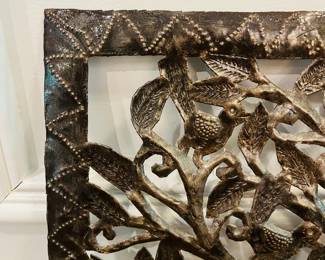 M33 - $50. Vintage Metal Tree of Life by Jhonson Augustin. Measures 17.25" square.