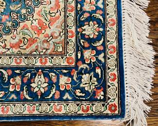 M34 - $75. Peacock Carpet Centre Hand Knotted Persian Rug / Carpet. Measures 35" x 23.25".