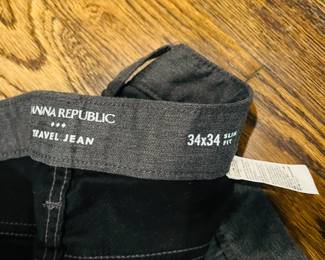 M28 - $30 2 Pairs. Men's Banana Republic Travel Jeans. 34" x 34" Slim Fit Stretch.