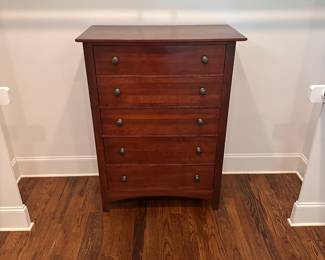 M12 - $125. Kincaid Dresser. 6 drawers all slide easily. Very minor scratches on the top. Measures 36" x 19" x 48" tall.