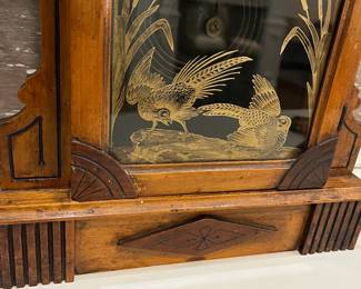 M20 - $75. Antique Gilbert Calpe Mantle Clock. Measures 12" x 19.75" tall. Untested.