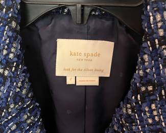 M31 - $45. Kate Spade Tari Jacket Rendezvous. Blue Tweed. Size 2.