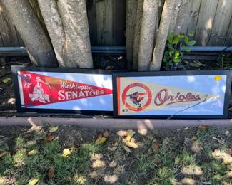 Sports memorabilia including 1960s - 1980s pennants