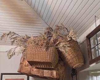 Vintage wicker baskets of all sizes