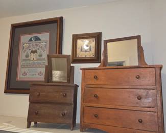 Antique wooden mini dressers