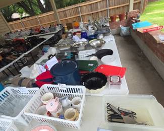 Kitchen items. Pots pans ect