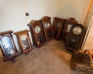 Collection of wall clocks