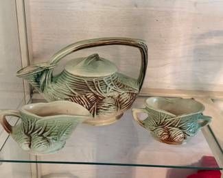Vintage McCoy Pottery Tea Set "Pine Cone" 