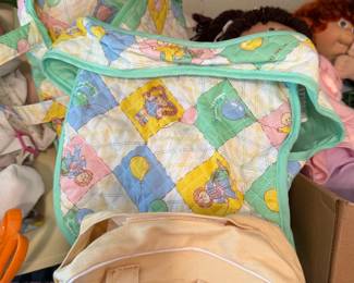 Cabbage Patch Airways Travel Bag; Quilted Diaper Bag and Backpack