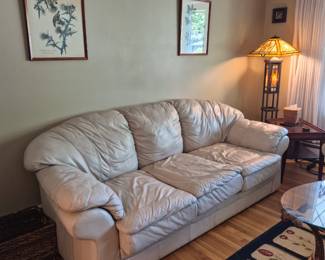 leather sofa and love seat