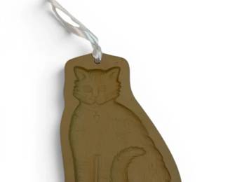 Brown Bag Cookie Art Cat Ornament