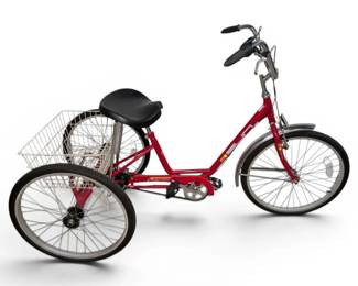 Miami Sun Red Adult Trike with Cargo Basket