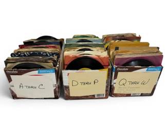 100 Vinyl Records, 45 RPM