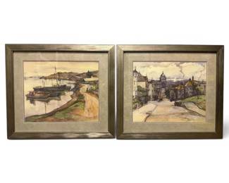 Abdys European Sketchbook Framed Print Set 25 x 29