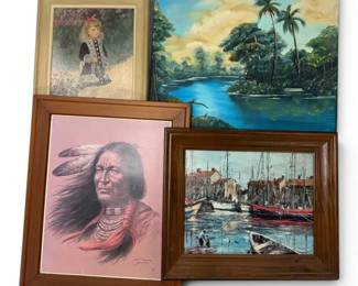 Canvas Painting Three Framed Prints Renoir More