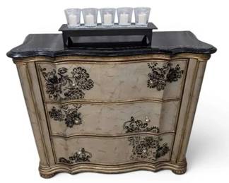 Textured Light Brown 3Drawer Hallway Cabinet