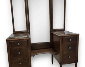 West Michigan Furniture Co. Wooden Vanity w Mirror