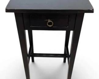 Black OneDrawer Side Table