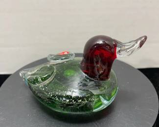 Glass art duck